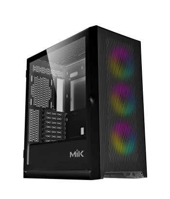 Case Mik Black Storm - Sẵn 3 Fan RGB 