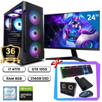 Full Bộ PC Gaming Sona - Intel i7 4770/ H81/ 8GB/ GTX1050/ 256G/ 24inch Full HD