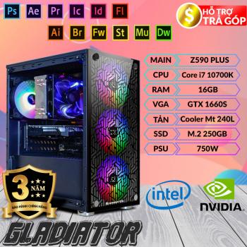 Máy Tính Đồ Họa Gladiator - i7 10700K/ 16GB/ GTX 1660S