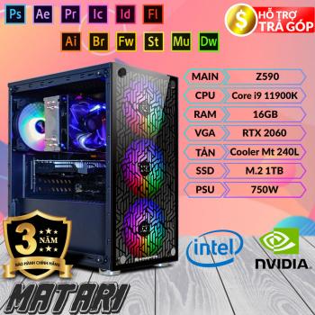 Máy Tính Đồ Họa Matari - i9 11900K/ 16GB/ RTX 2060