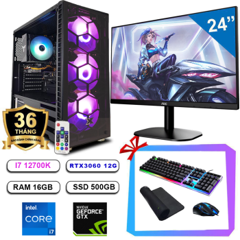 Full bộ PC Gaming Akali - I7 12700K/ Z690/ RTX3060 12G